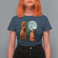 Funny Marcus The Worm New Year T Shirt For Women Happy New Year 2026 Moon NYE Party - Wonder Print Shop