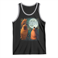 Funny Marcus The Worm New Year Tank Top Happy New Year 2026 Moon NYE Party - Wonder Print Shop