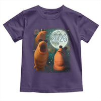 Funny Marcus The Worm New Year Toddler T Shirt Happy New Year 2026 Moon NYE Party - Wonder Print Shop