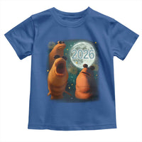 Funny Marcus The Worm New Year Toddler T Shirt Happy New Year 2026 Moon NYE Party - Wonder Print Shop