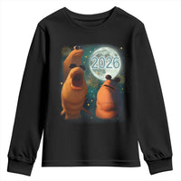 Funny Marcus The Worm New Year Youth Sweatshirt Happy New Year 2026 Moon NYE Party - Wonder Print Shop
