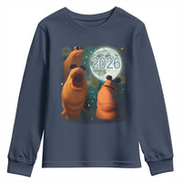 Funny Marcus The Worm New Year Youth Sweatshirt Happy New Year 2026 Moon NYE Party - Wonder Print Shop