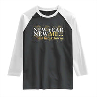 New Year New Me Mental Breakdowns Raglan Shirt Funny New Year Party Fireworks - Wonder Print Shop
