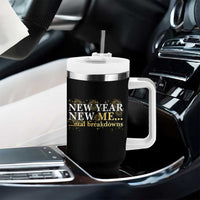 New Year New Me Mental Breakdowns Tumbler With Handle Funny New Year Party Fireworks - Wonder Print Shop