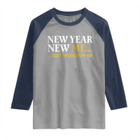New Year New Me Mental Breakdowns Raglan Shirt Funny New Year Party Faux Glitter - Wonder Print Shop
