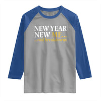 New Year New Me Mental Breakdowns Raglan Shirt Funny New Year Party Faux Glitter - Wonder Print Shop