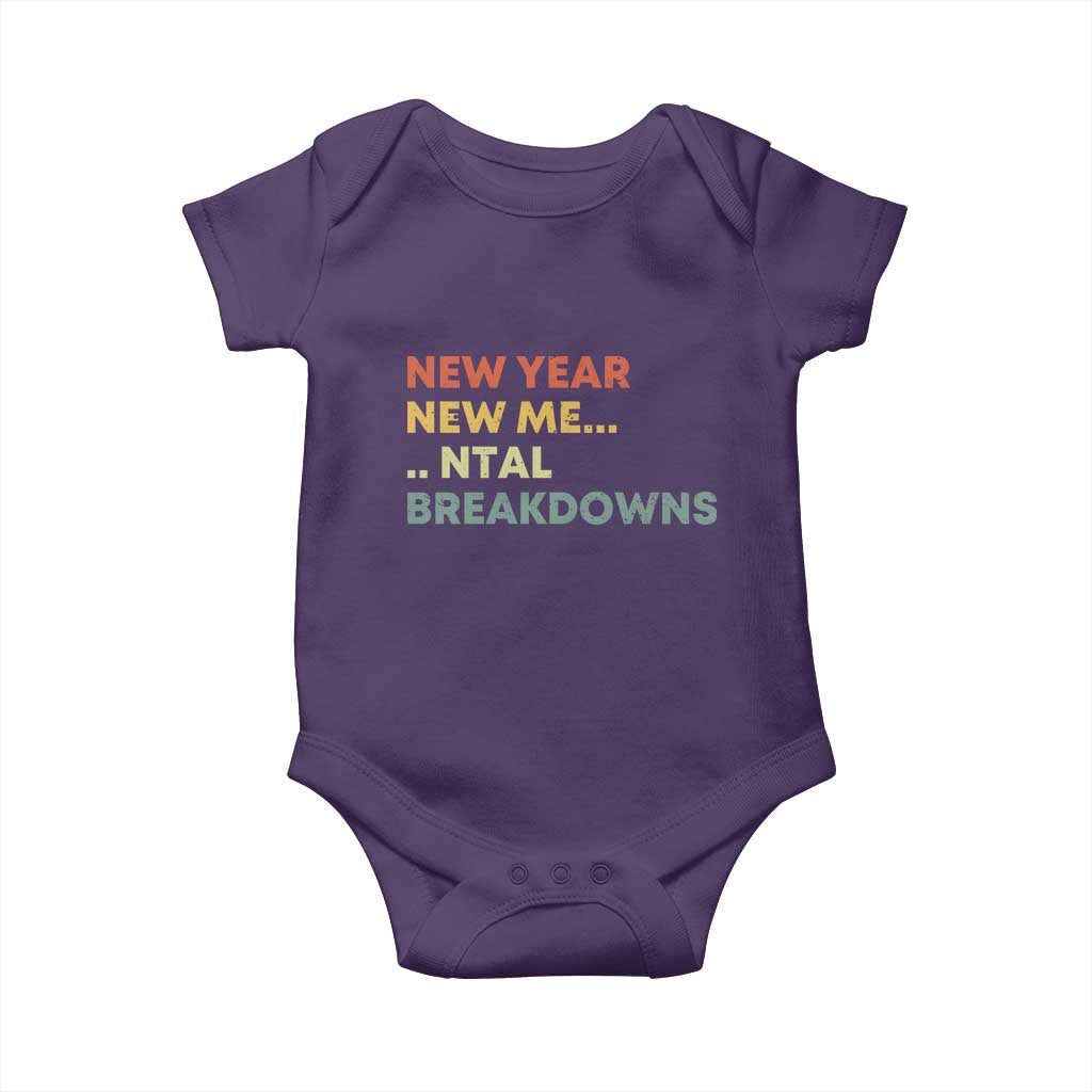 New Year New Me Mental Breakdowns Baby Onesie Funny New Year Party - Wonder Print Shop