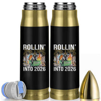 Funny Raccoon Rollin Into 2026 Bullet Tumbler Happy New Year Dumpster Fire - Wonder Print Shop
