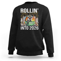 Funny Raccoon Rollin Into 2026 Sweatshirt Happy New Year Dumpster Fire - Wonder Print Shop