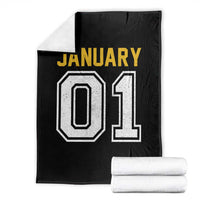 Funny January 01 New Years Eve Party Throw Blanket - Wonder Print Shop