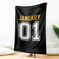 Funny January 01 New Years Eve Party Throw Blanket - Wonder Print Shop