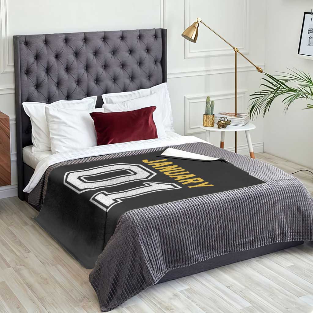 Funny January 01 New Years Eve Party Throw Blanket - Wonder Print Shop