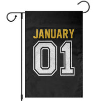 Funny January 01 New Years Eve Party Garden Flag - Wonder Print Shop