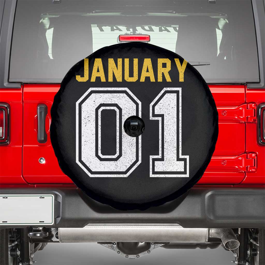 Funny January 01 New Years Eve Party Spare Tire Cover - Wonder Print Shop