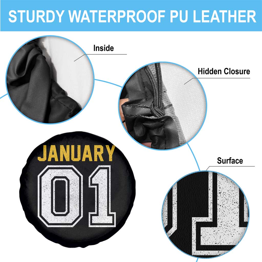 Funny January 01 New Years Eve Party Spare Tire Cover - Wonder Print Shop