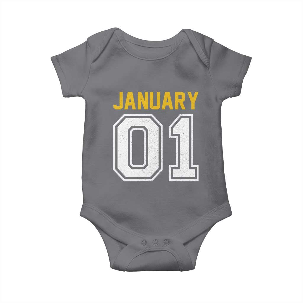 Funny January 01 New Years Eve Party Baby Onesie - Wonder Print Shop