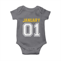 Funny January 01 New Years Eve Party Baby Onesie - Wonder Print Shop