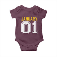 Funny January 01 New Years Eve Party Baby Onesie - Wonder Print Shop