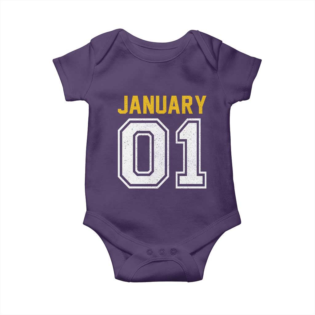 Funny January 01 New Years Eve Party Baby Onesie - Wonder Print Shop