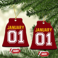 Funny January 01 New Years Eve Party Ceramic Ornament - Wonder Print Shop