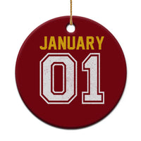 Funny January 01 New Years Eve Party Ceramic Ornament - Wonder Print Shop