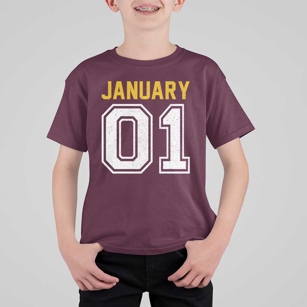 Funny January 01 New Years Eve Party T Shirt For Kid - Wonder Print Shop