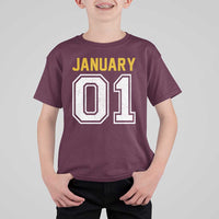 Funny January 01 New Years Eve Party T Shirt For Kid - Wonder Print Shop