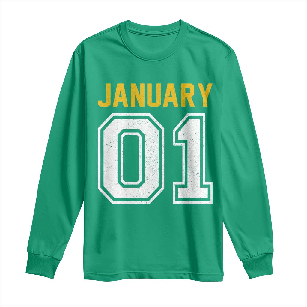 Funny January 01 New Years Eve Party Long Sleeve Shirt - Wonder Print Shop