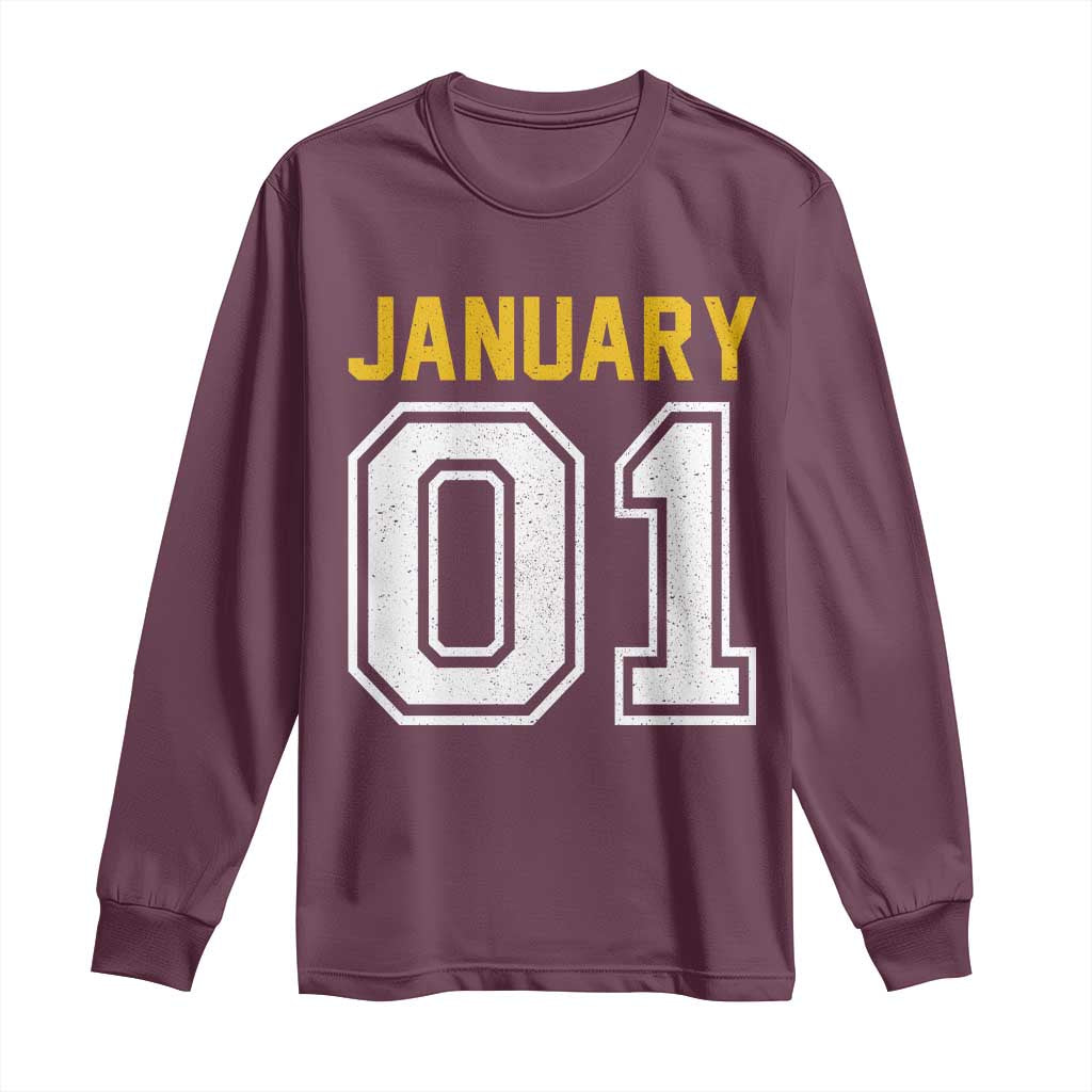 Funny January 01 New Years Eve Party Long Sleeve Shirt - Wonder Print Shop