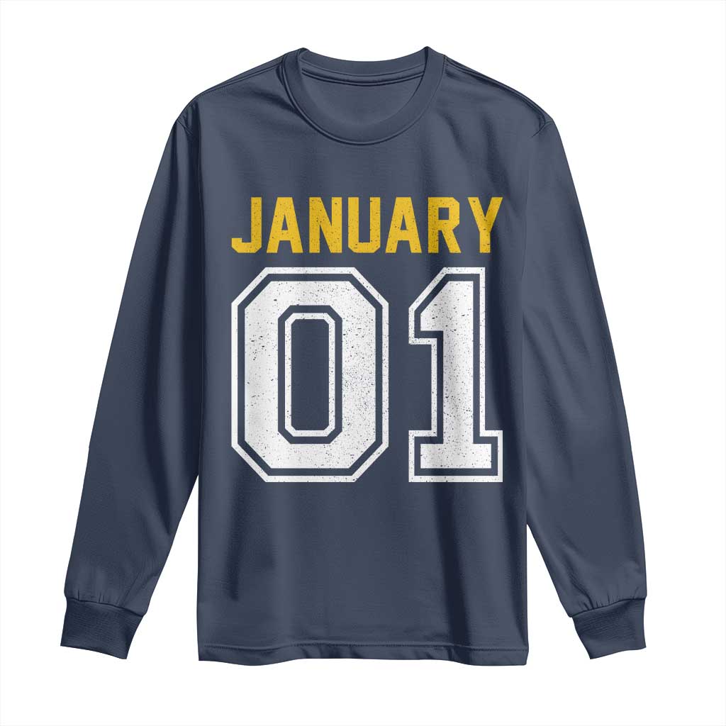 Funny January 01 New Years Eve Party Long Sleeve Shirt - Wonder Print Shop