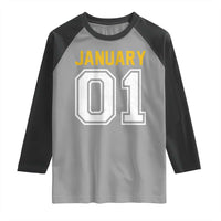 Funny January 01 New Years Eve Party Raglan Shirt - Wonder Print Shop