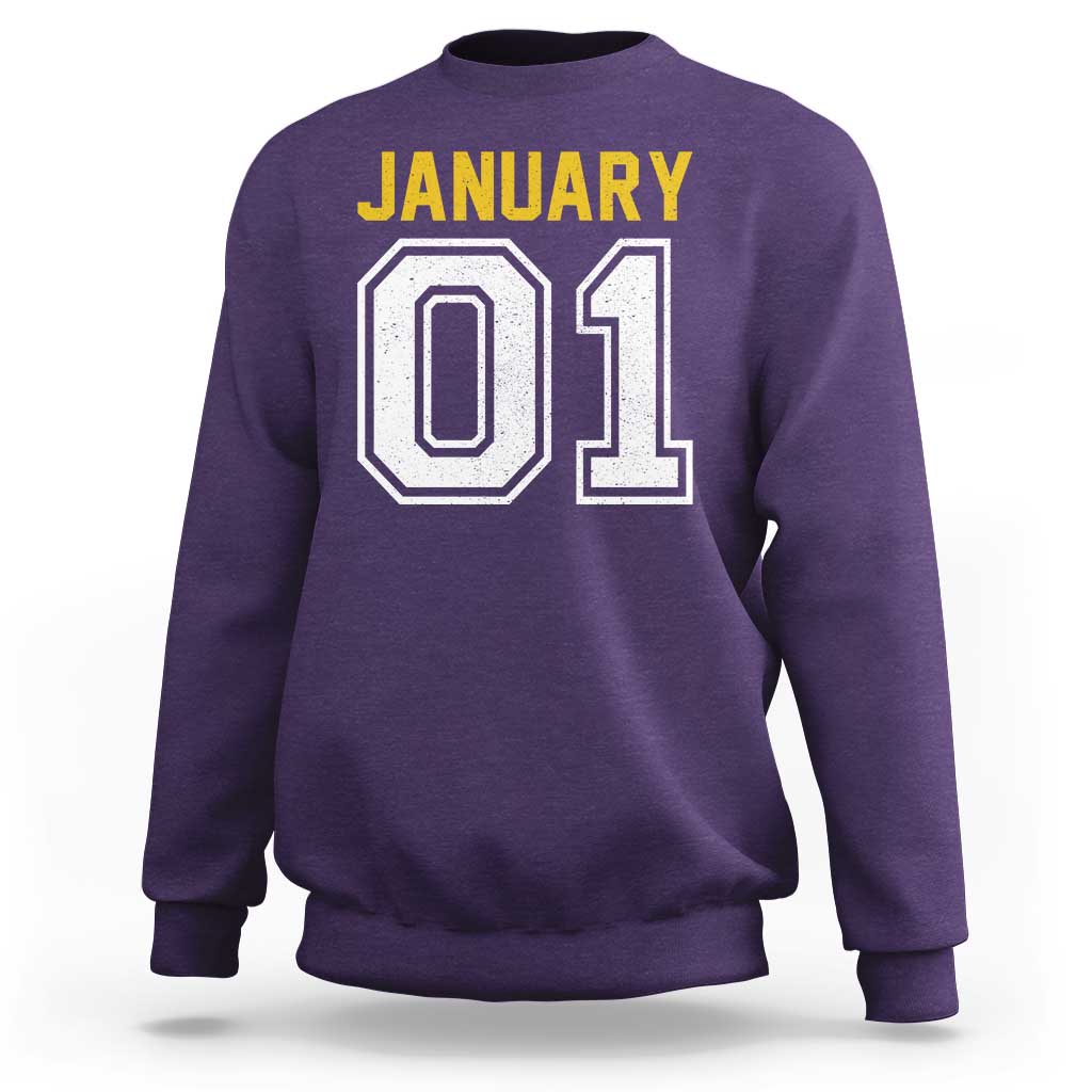 Funny January 01 New Years Eve Party Sweatshirt - Wonder Print Shop