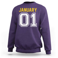 Funny January 01 New Years Eve Party Sweatshirt - Wonder Print Shop