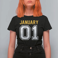 Funny January 01 New Years Eve Party T Shirt For Women - Wonder Print Shop