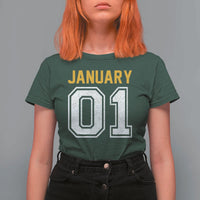 Funny January 01 New Years Eve Party T Shirt For Women - Wonder Print Shop
