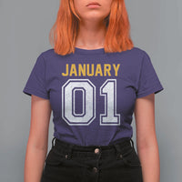 Funny January 01 New Years Eve Party T Shirt For Women - Wonder Print Shop