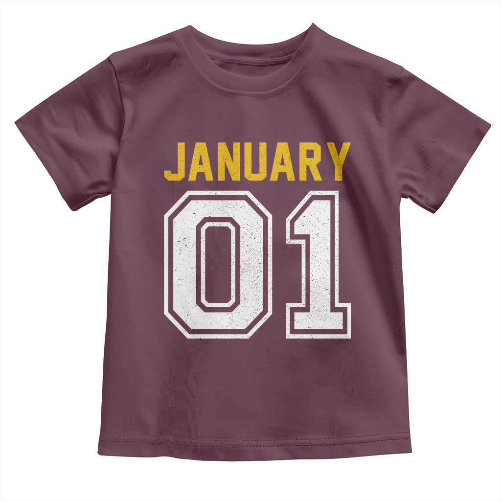 Funny January 01 New Years Eve Party Toddler T Shirt - Wonder Print Shop