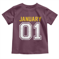 Funny January 01 New Years Eve Party Toddler T Shirt - Wonder Print Shop