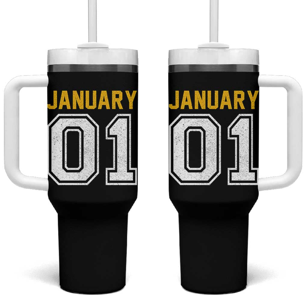 Funny January 01 New Years Eve Party Tumbler With Handle - Wonder Print Shop