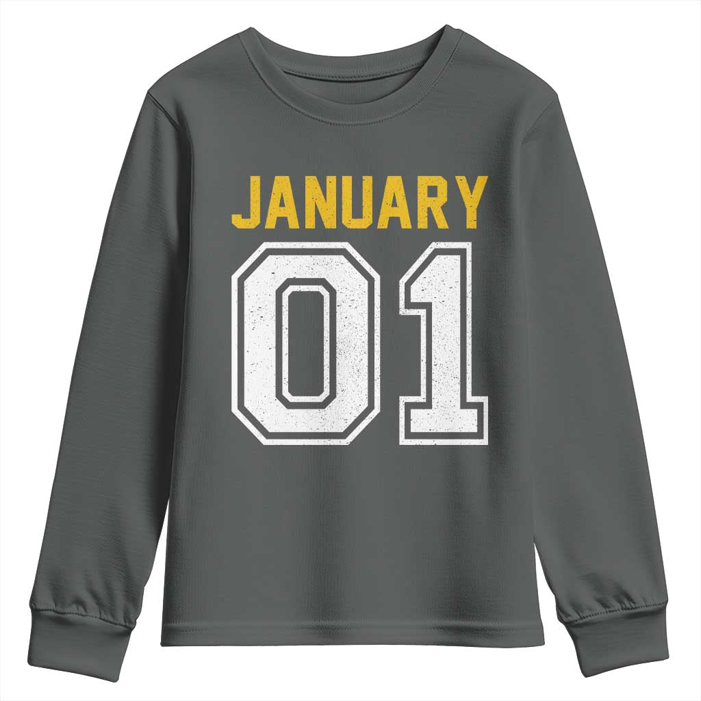 Funny January 01 New Years Eve Party Youth Sweatshirt - Wonder Print Shop
