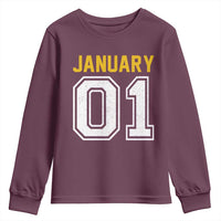 Funny January 01 New Years Eve Party Youth Sweatshirt - Wonder Print Shop