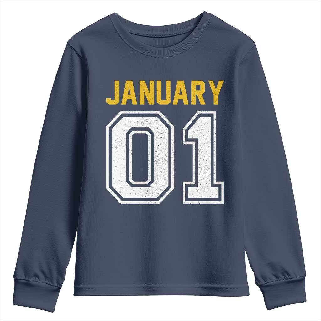 Funny January 01 New Years Eve Party Youth Sweatshirt - Wonder Print Shop