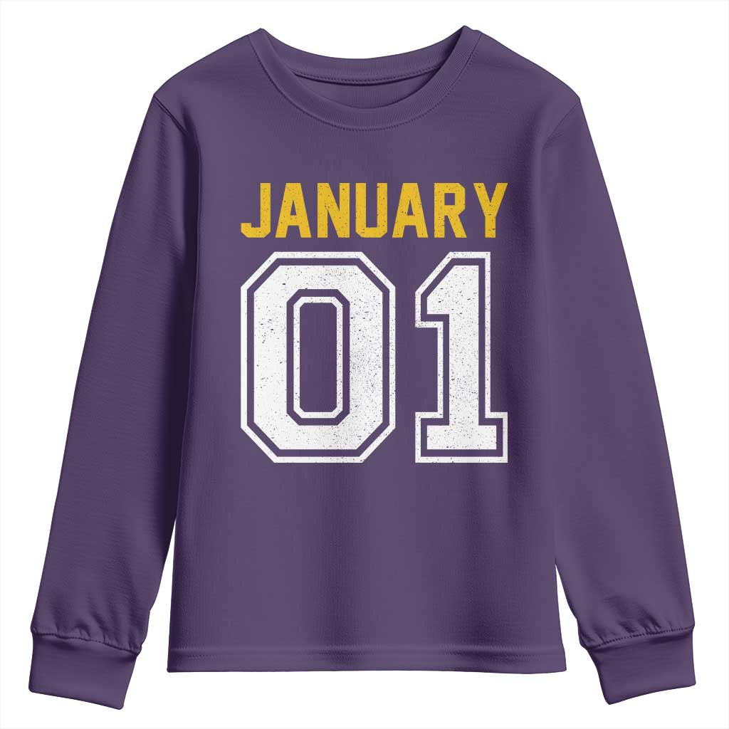 Funny January 01 New Years Eve Party Youth Sweatshirt - Wonder Print Shop