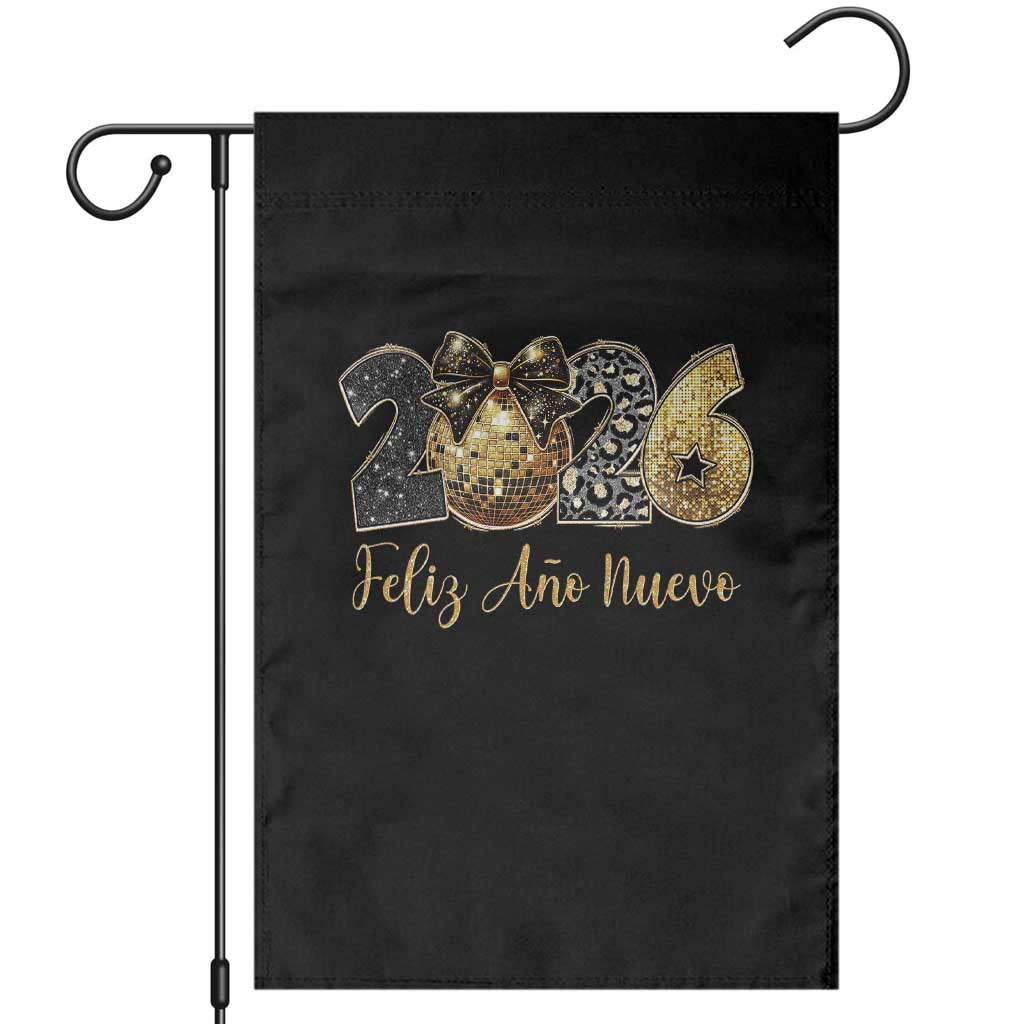 Spanish New Year 2026 Garden Flag Feliz Ano Nuevo NYE Party Disco Ball - Wonder Print Shop