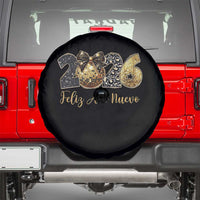 Spanish New Year 2026 Spare Tire Cover Feliz Ano Nuevo NYE Party Disco Ball - Wonder Print Shop