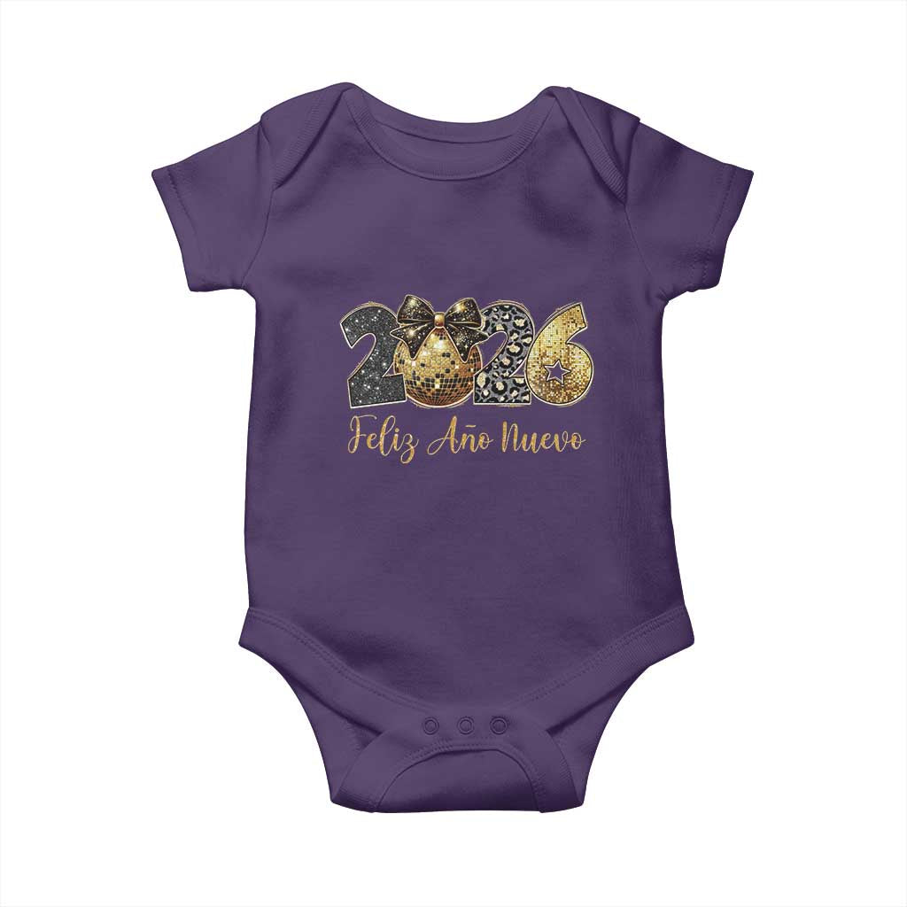 Spanish New Year 2026 Baby Onesie Feliz Ano Nuevo NYE Party Disco Ball - Wonder Print Shop
