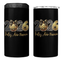 Spanish New Year 2026 4 in 1 Can Cooler Tumbler Feliz Ano Nuevo NYE Party Disco Ball - Wonder Print Shop