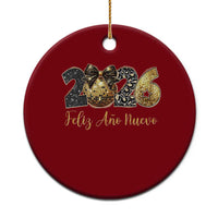 Spanish New Year 2026 Ceramic Ornament Feliz Ano Nuevo NYE Party Disco Ball - Wonder Print Shop