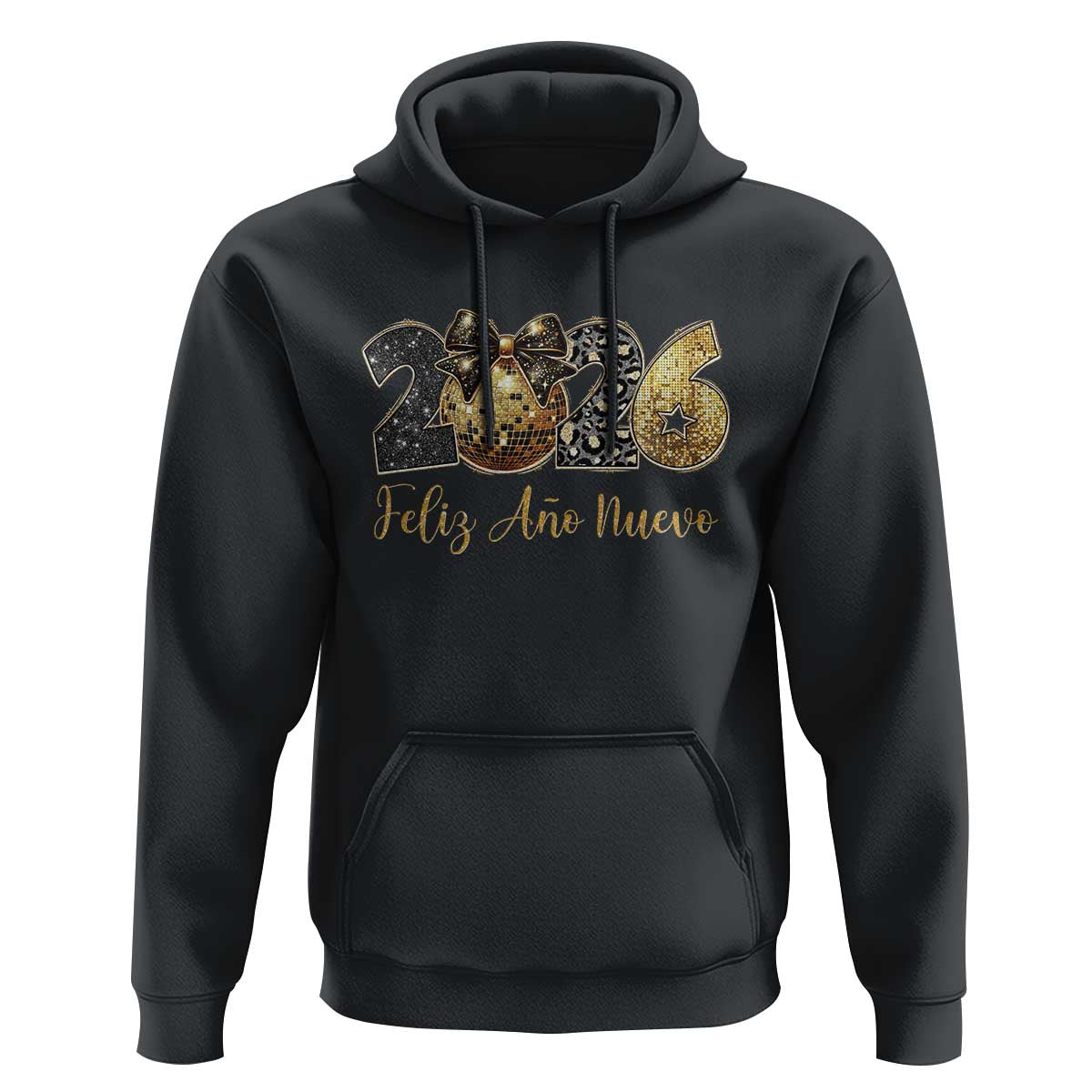Spanish New Year 2026 Hoodie Feliz Ano Nuevo NYE Party Disco Ball - Wonder Print Shop