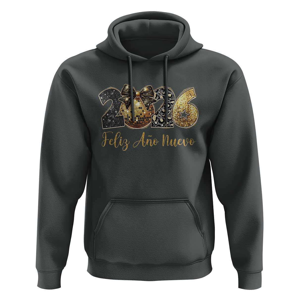 Spanish New Year 2026 Hoodie Feliz Ano Nuevo NYE Party Disco Ball - Wonder Print Shop